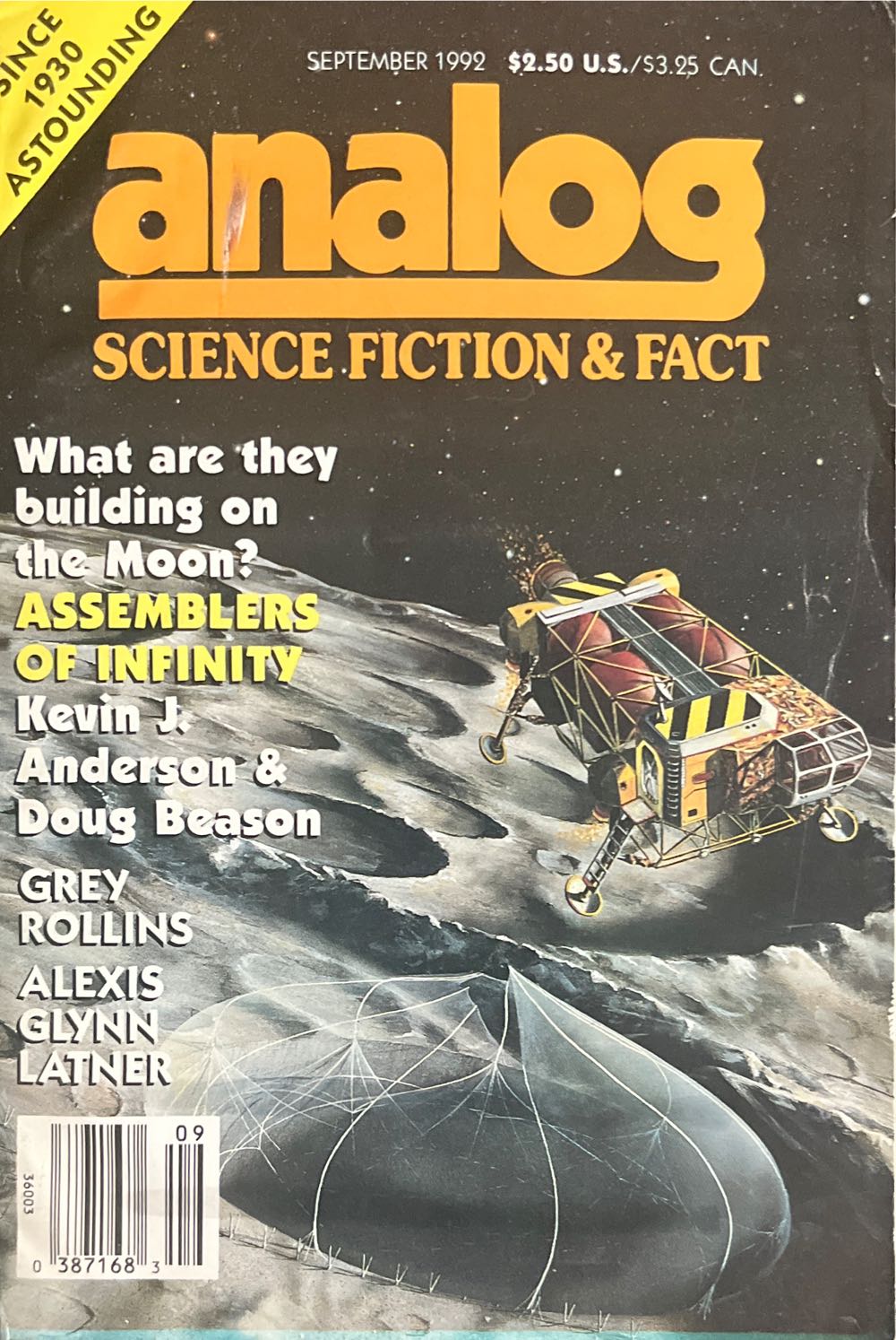 Analog September 1992  (September) magazine collectible - Main Image 1