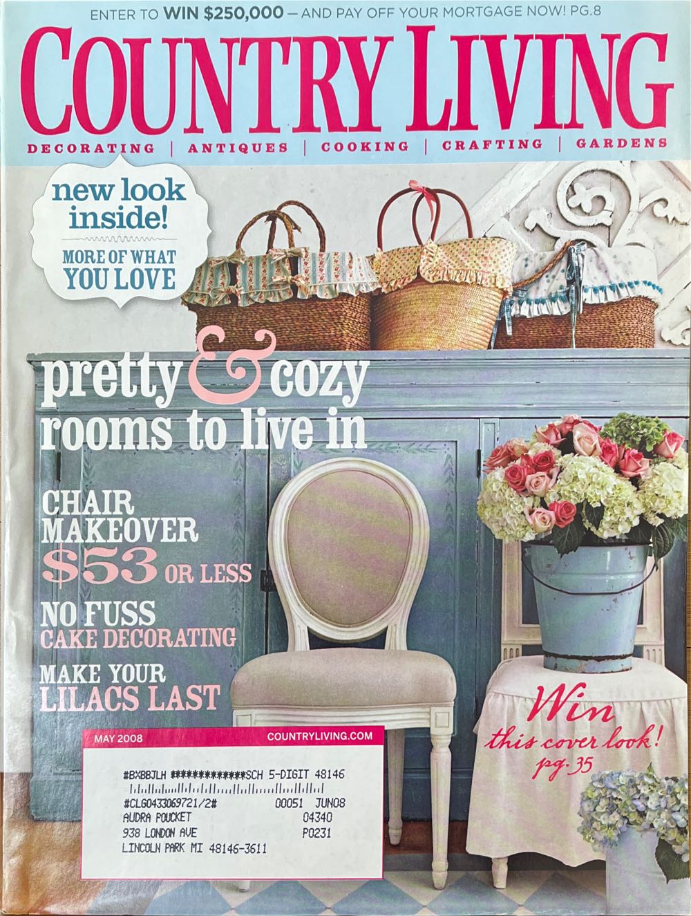 Country Living Decorating Antiques Cooking Crafting Gardens  (May) magazine collectible - Main Image 1