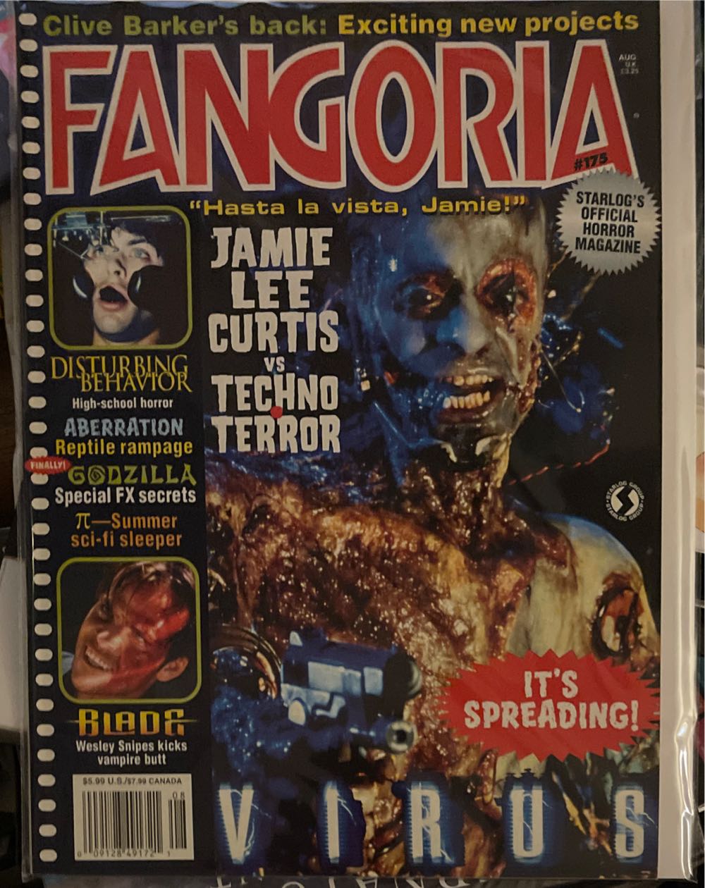 Fangoria  (August) magazine collectible [Barcode 00912849172108] - Main Image 1