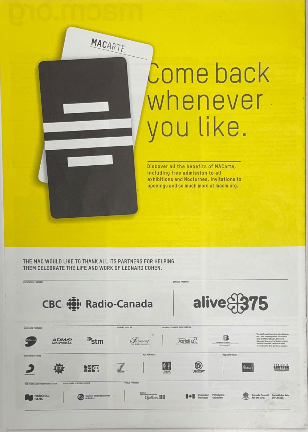 Magazine Of The Musee De Art Contemporain De Montreal  magazine collectible - Main Image 2