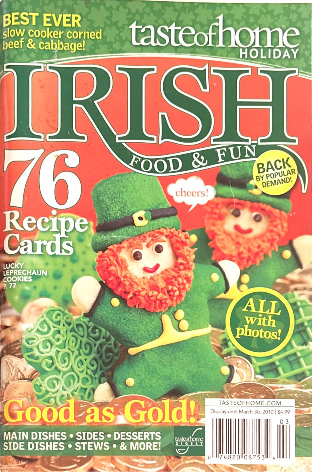 Taste Of Home Holiday Irish Food & Fun  (March) magazine collectible [Barcode 07482008753403] - Main Image 1