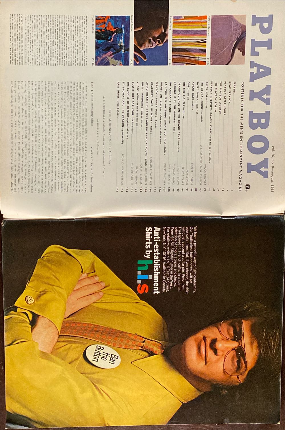 Playboy 1969 - 8  (August) magazine collectible - Main Image 2