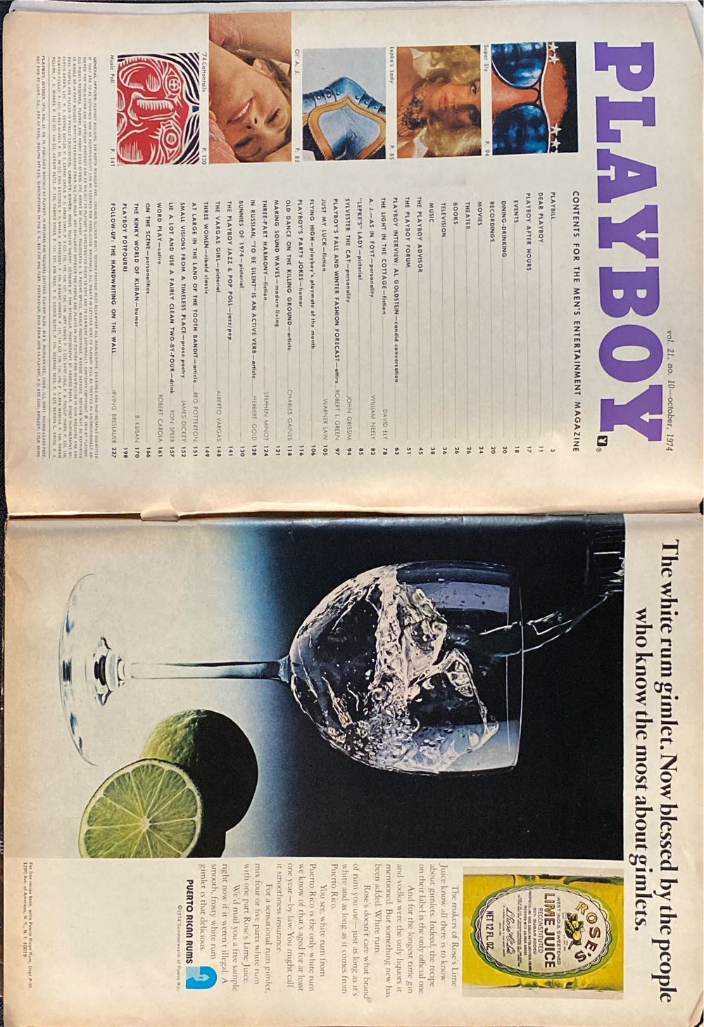 Playboy 1974 - October  (October) magazine collectible - Main Image 2