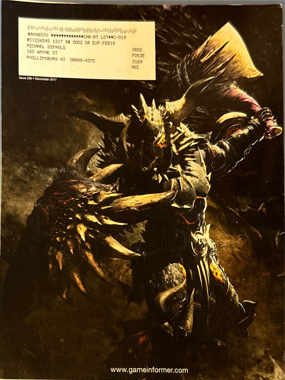 GameInformer: Monster-Hunter World  magazine collectible - Main Image 2