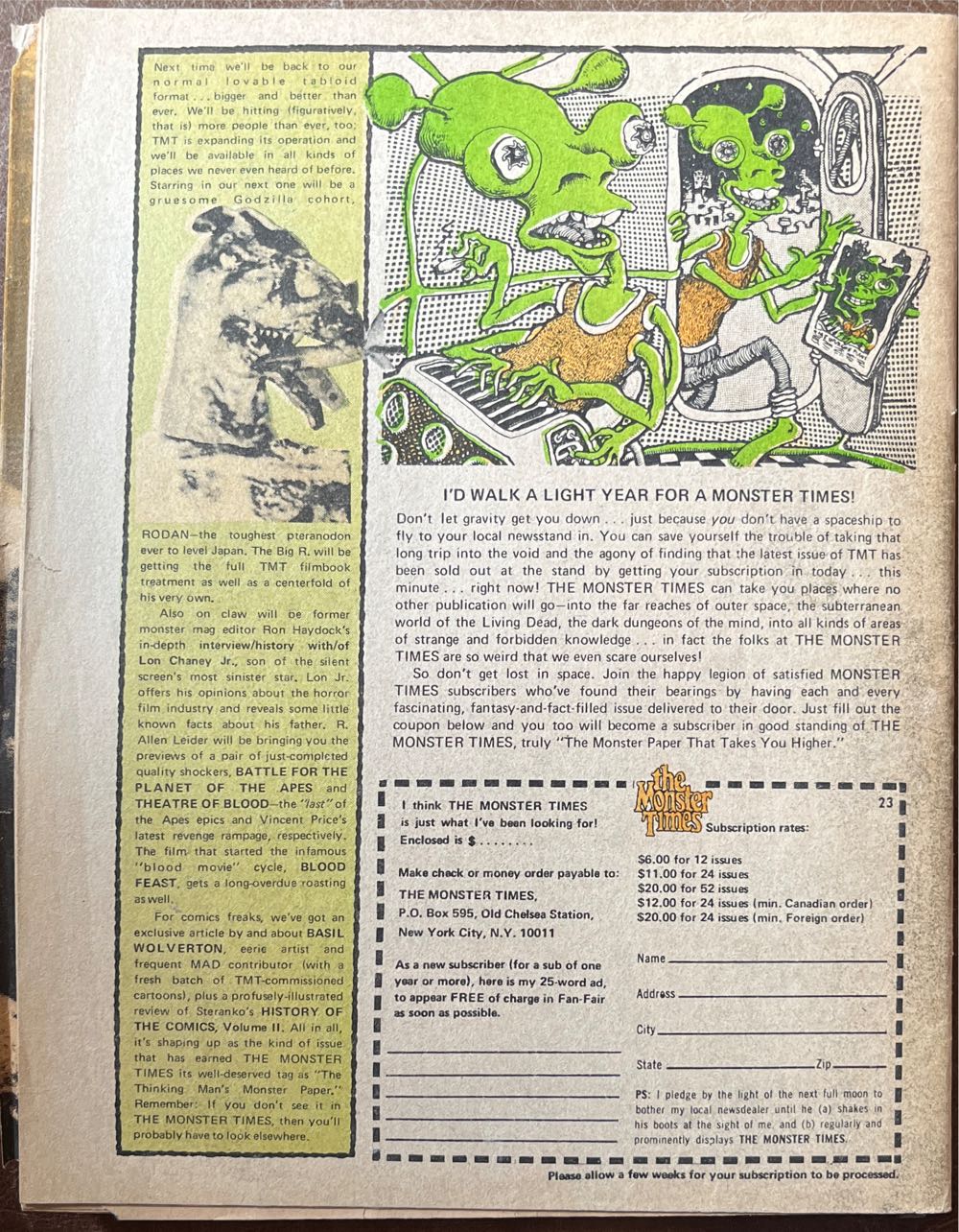 The Monster Times  (June) magazine collectible - Main Image 2