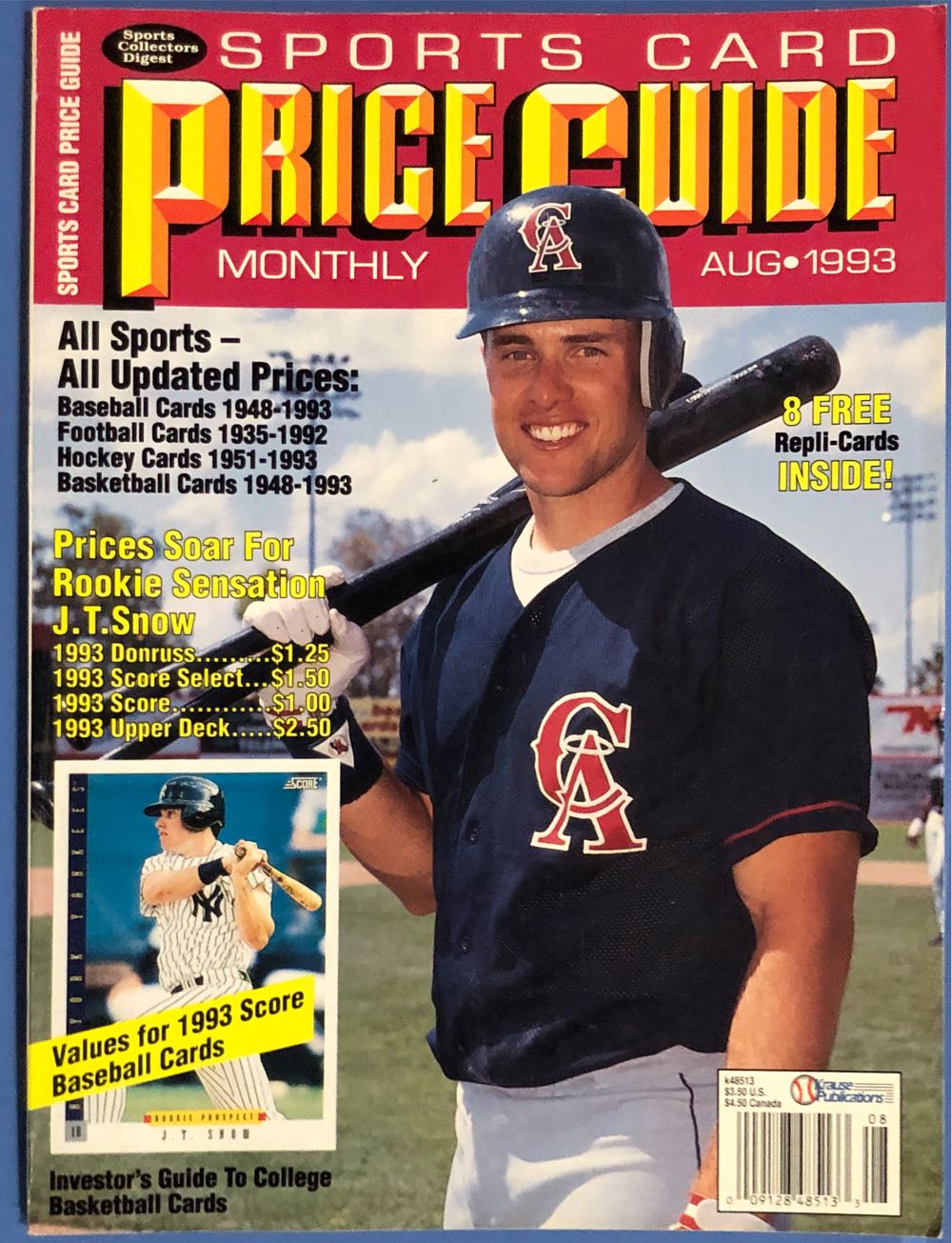 Sports Card Price Guide  (August) magazine collectible [Barcode 00912848513308] - Main Image 1