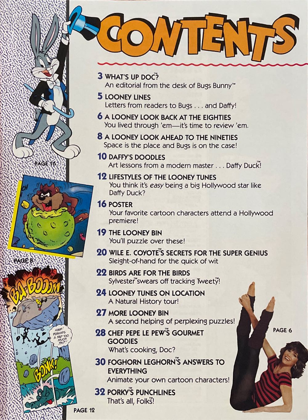 Looney Tunes Magazine (1989/1990 Winter) #1 Warner Bros. Presents  magazine collectible - Main Image 2