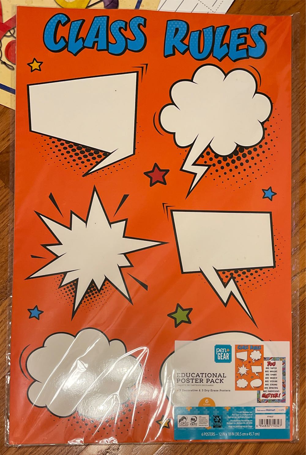 Class Rules You Matter Educational Posters New! Pen Gear 6 Pack Teachers Room Poster  magazine collectible [Barcode 6946830710327] - Main Image 2