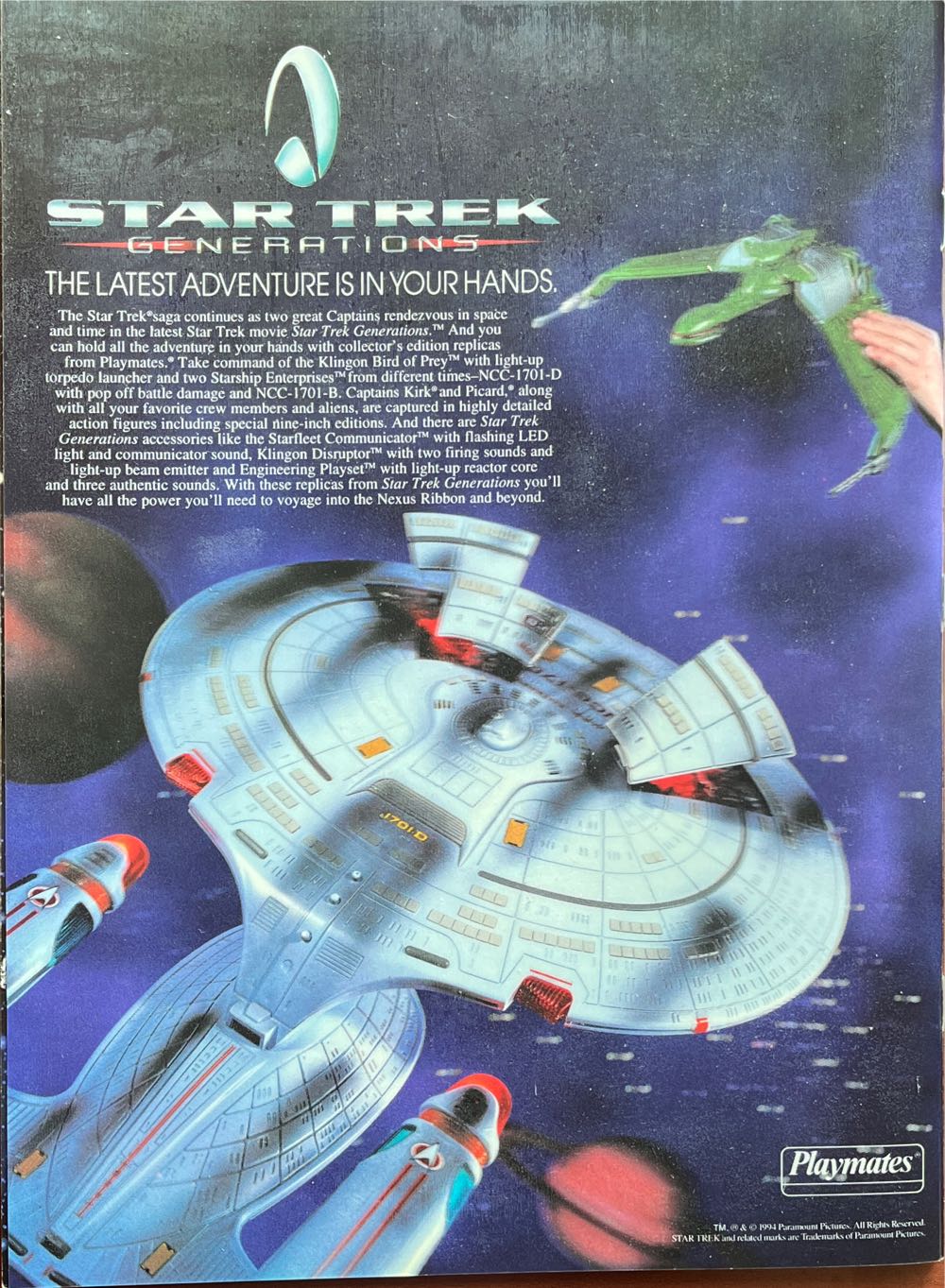 Starlog Star Trek Generations 3D  magazine collectible [Barcode 07189649144901] - Main Image 2