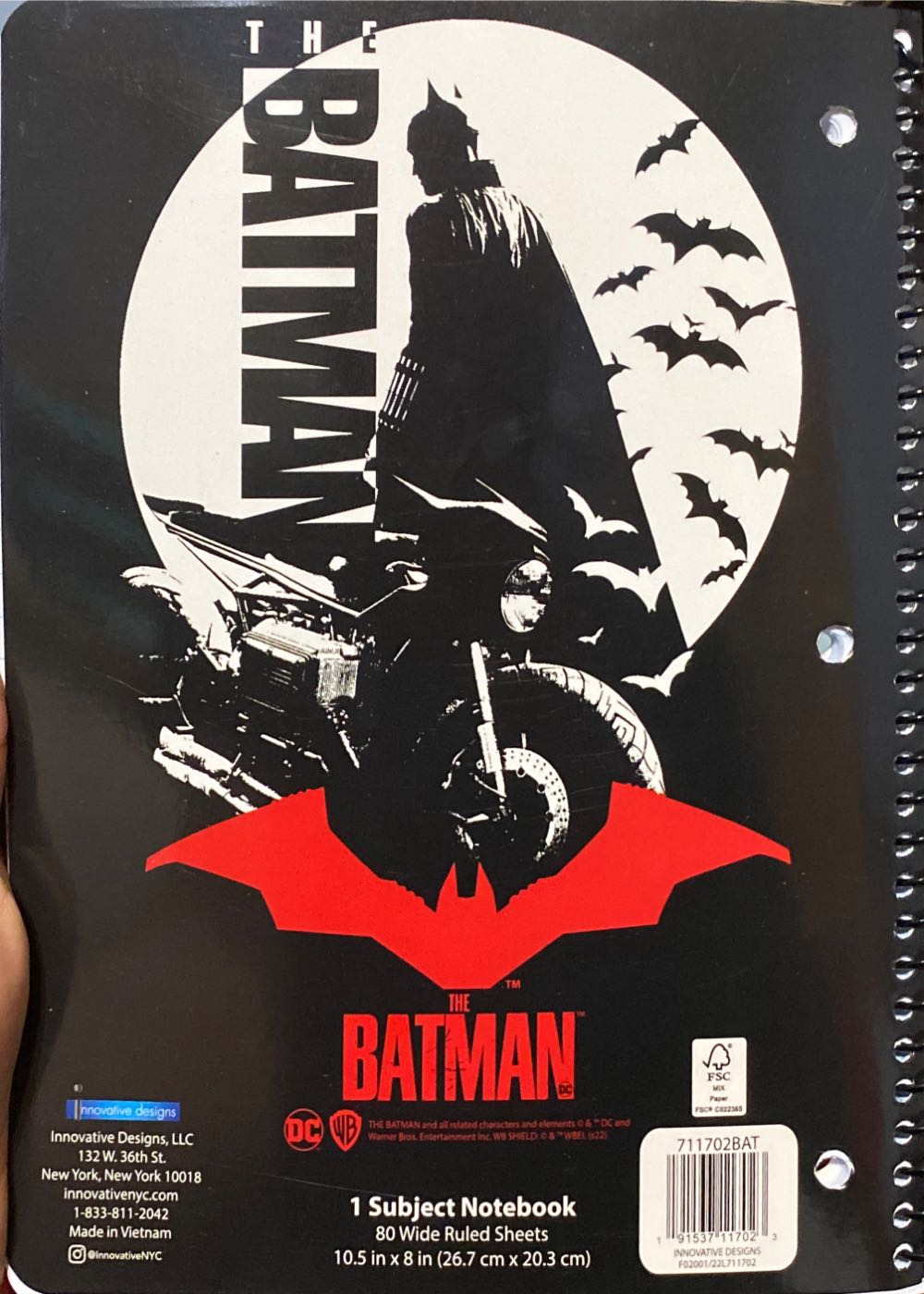 The Batman Spiral Notebook  magazine collectible [Barcode 191537117023] - Main Image 2