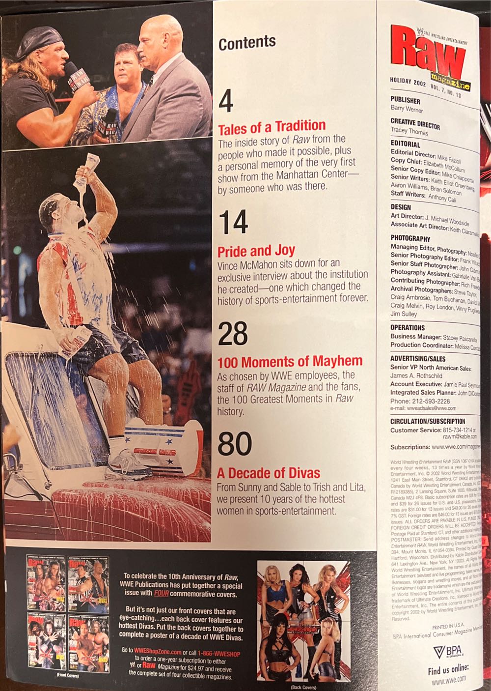 WWE Raw  magazine collectible [Barcode 07224647481550] - Main Image 3