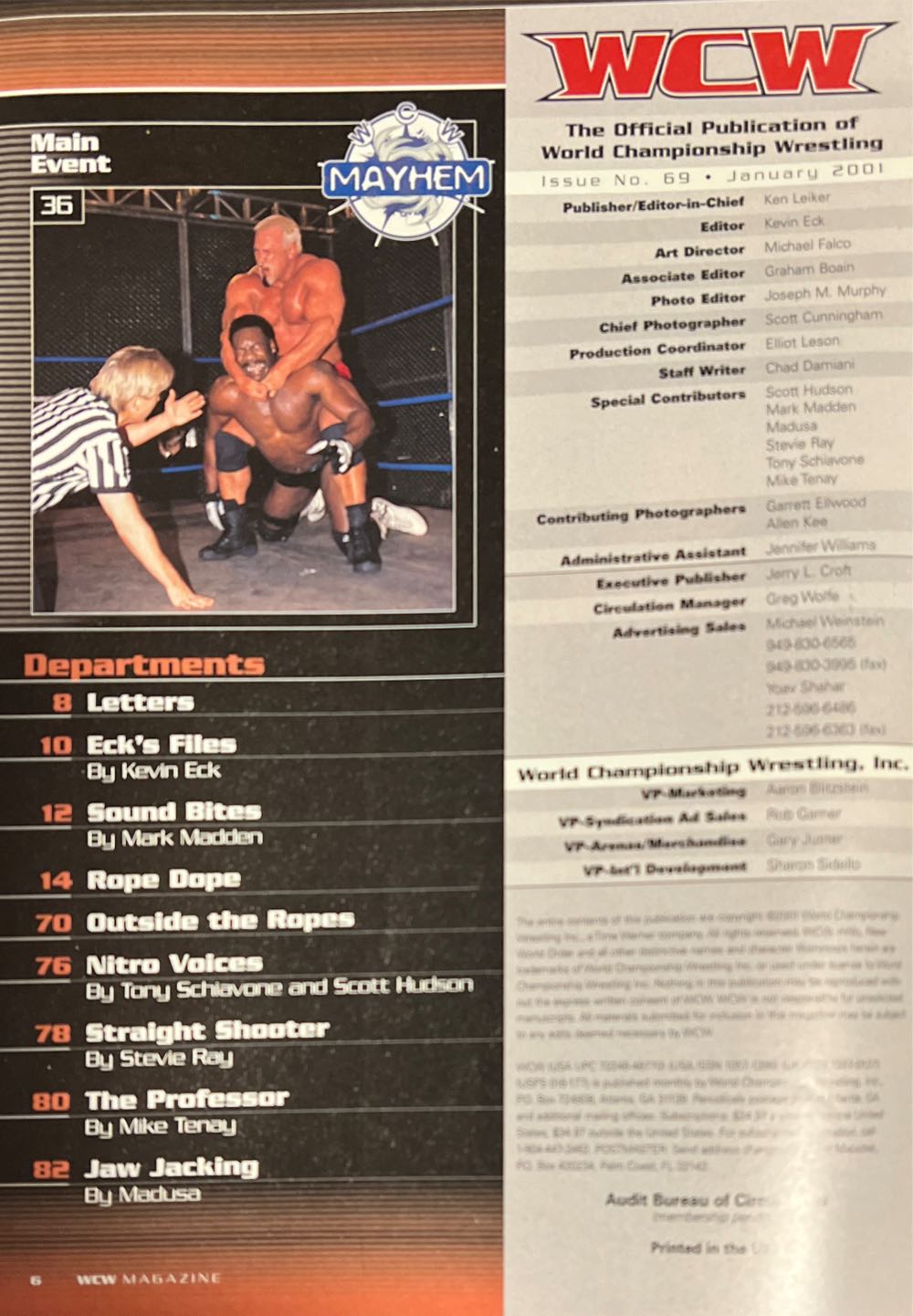 WCW Magazine  (January) magazine collectible [Barcode 07148602351769] - Main Image 3