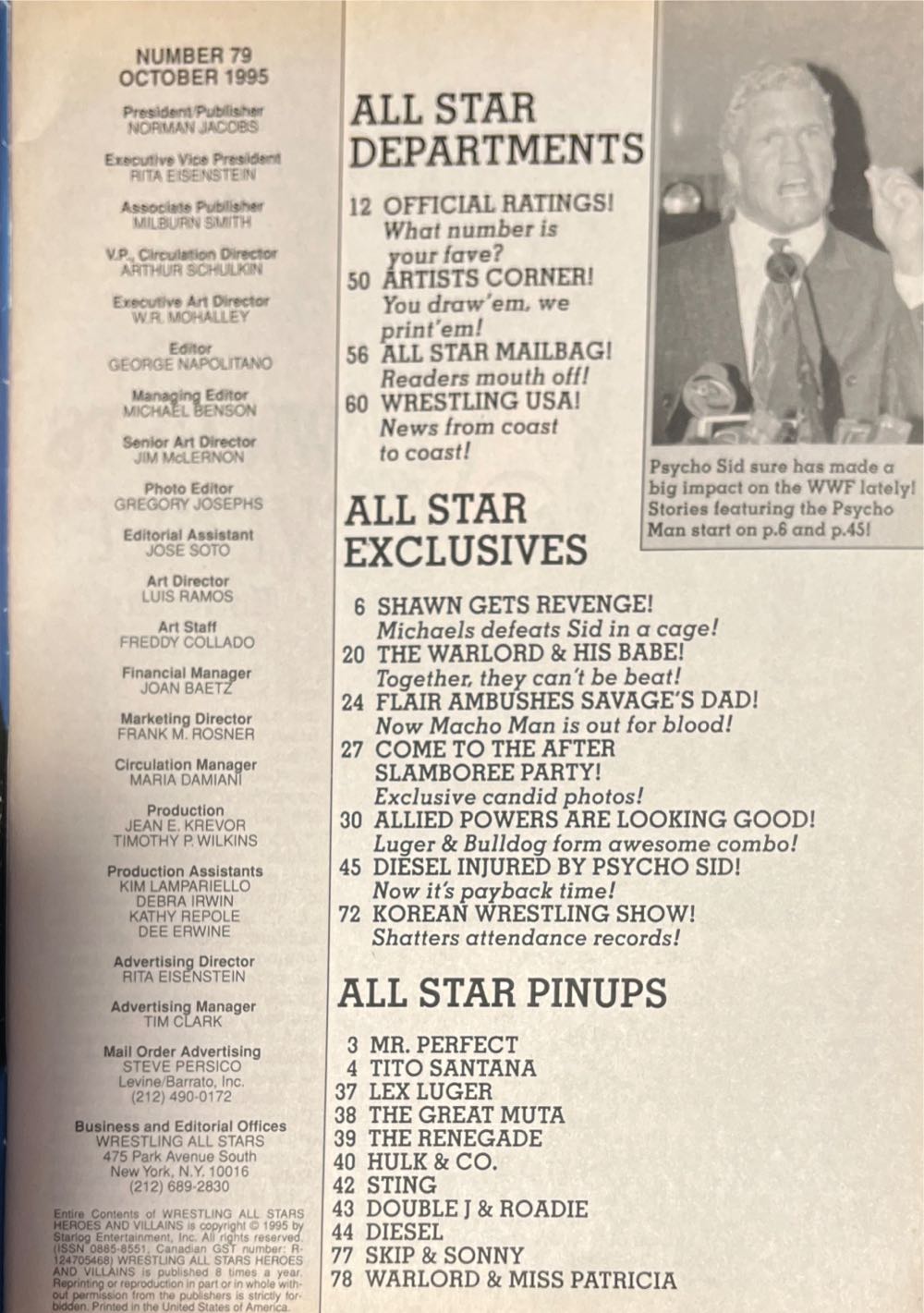 Wrestling All Stars Heroes & Villains  (October) magazine collectible [Barcode 07098908920410] - Main Image 2