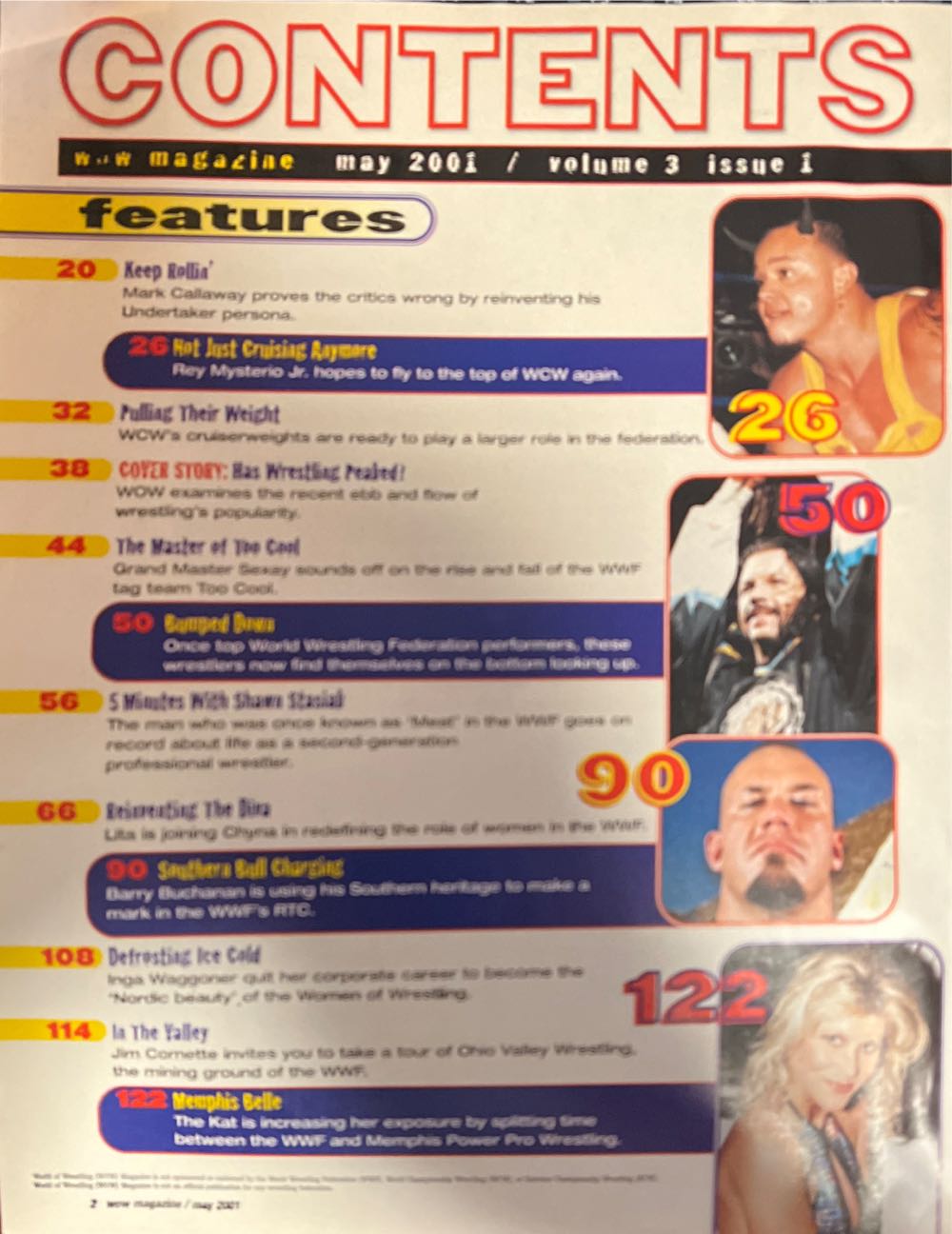 World Of Wrestling WOW Magazine  (May) magazine collectible [Barcode 01430235901805] - Main Image 2