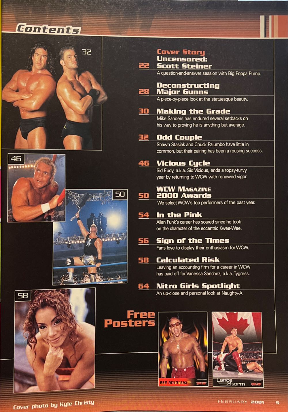 WCW Magazine  (February) magazine collectible [Barcode 07148602351770] - Main Image 2