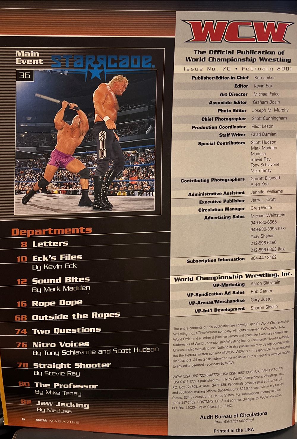 WCW Magazine  (February) magazine collectible [Barcode 07148602351770] - Main Image 3