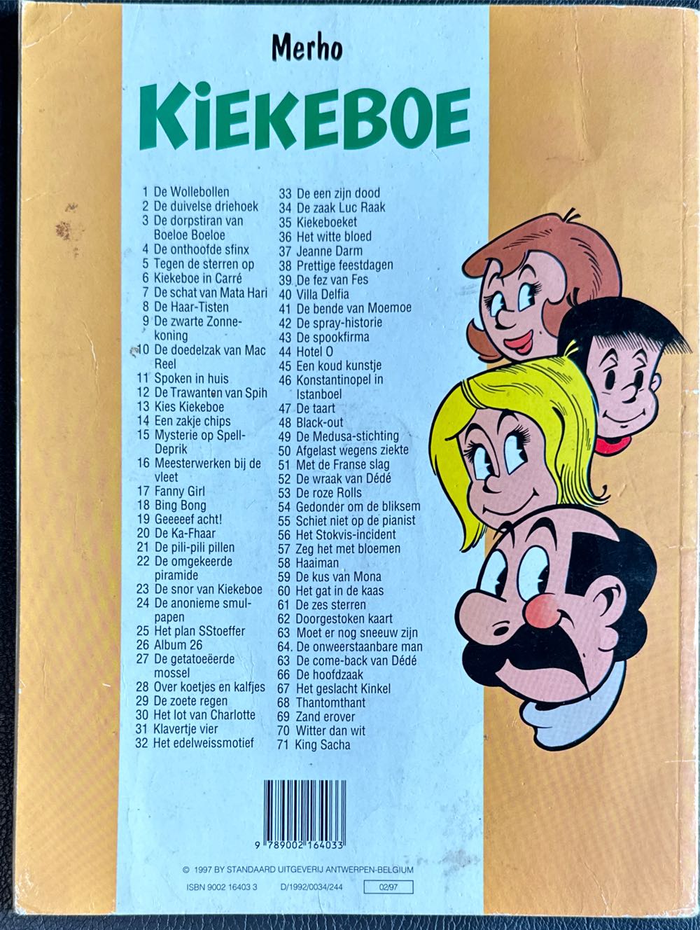 De Kiekeboes 15 Mysterie Op Spelldeprik Spell Deprik  (February) magazine collectible [Barcode 9789002164033] - Main Image 2