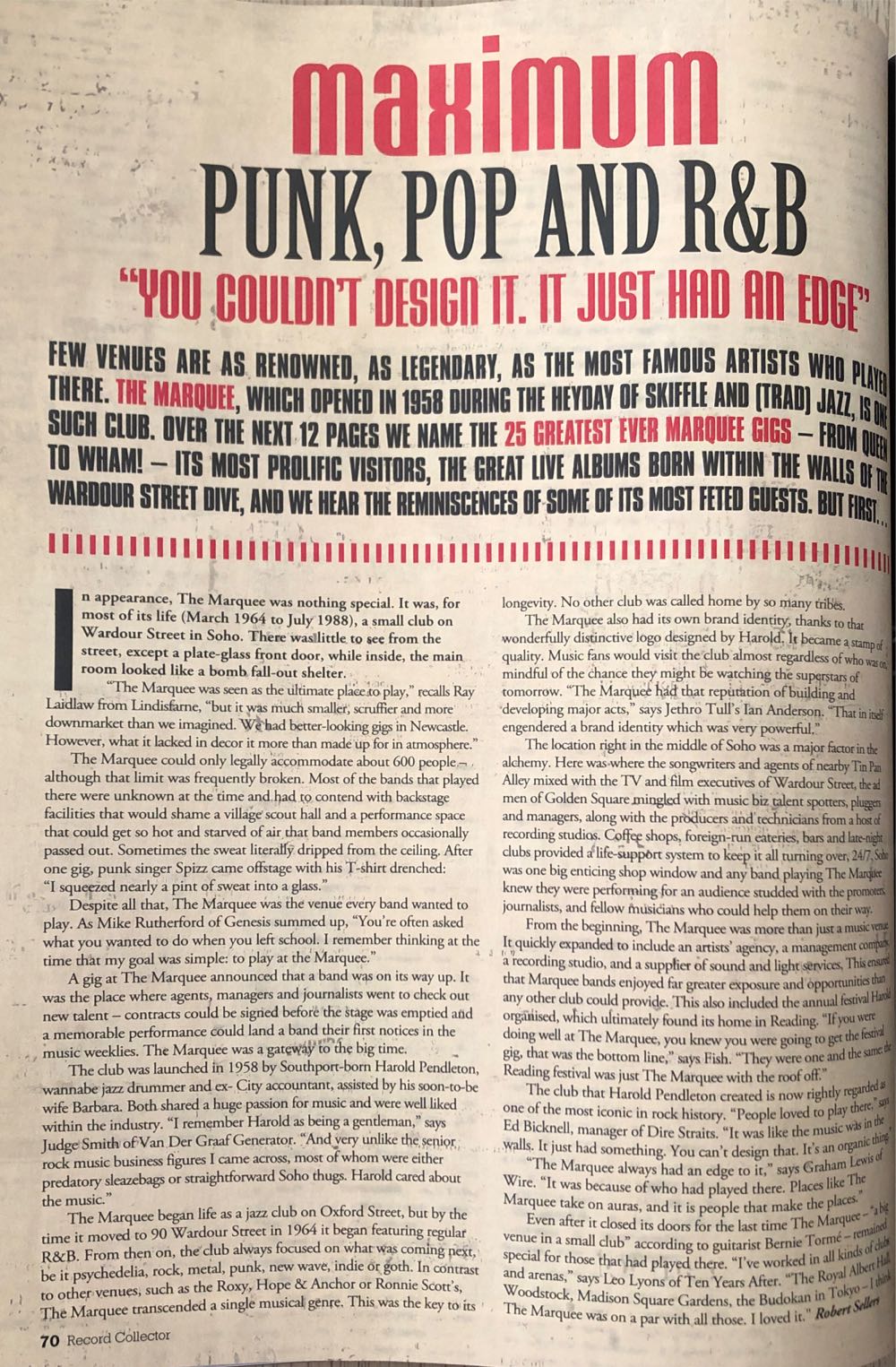 Record Collector  (November) magazine collectible [Barcode 977026125029211] - Main Image 2