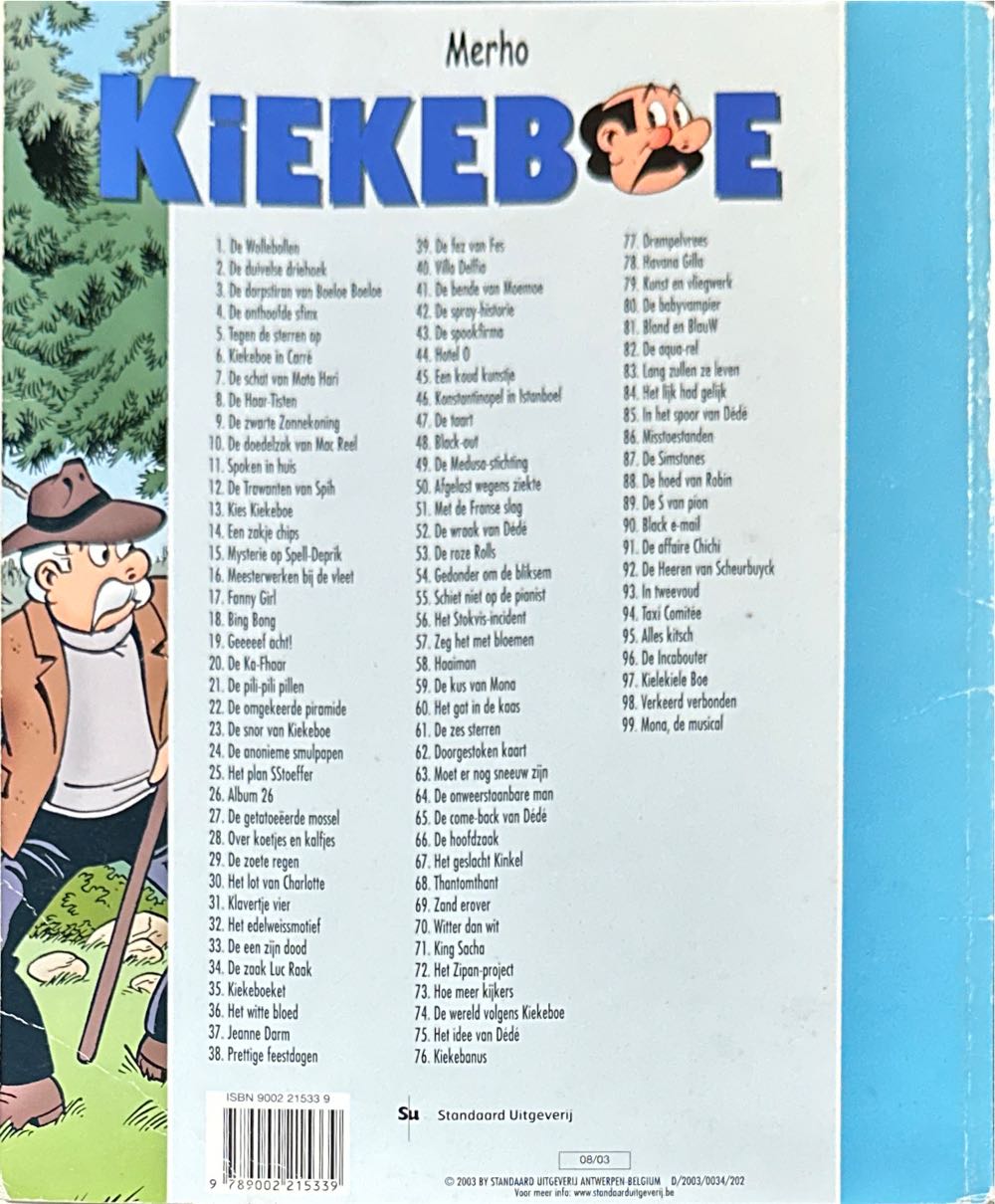 De Kiekeboes 83 Lang Zullen Ze Leven  (August) magazine collectible [Barcode 9789002215339] - Main Image 2