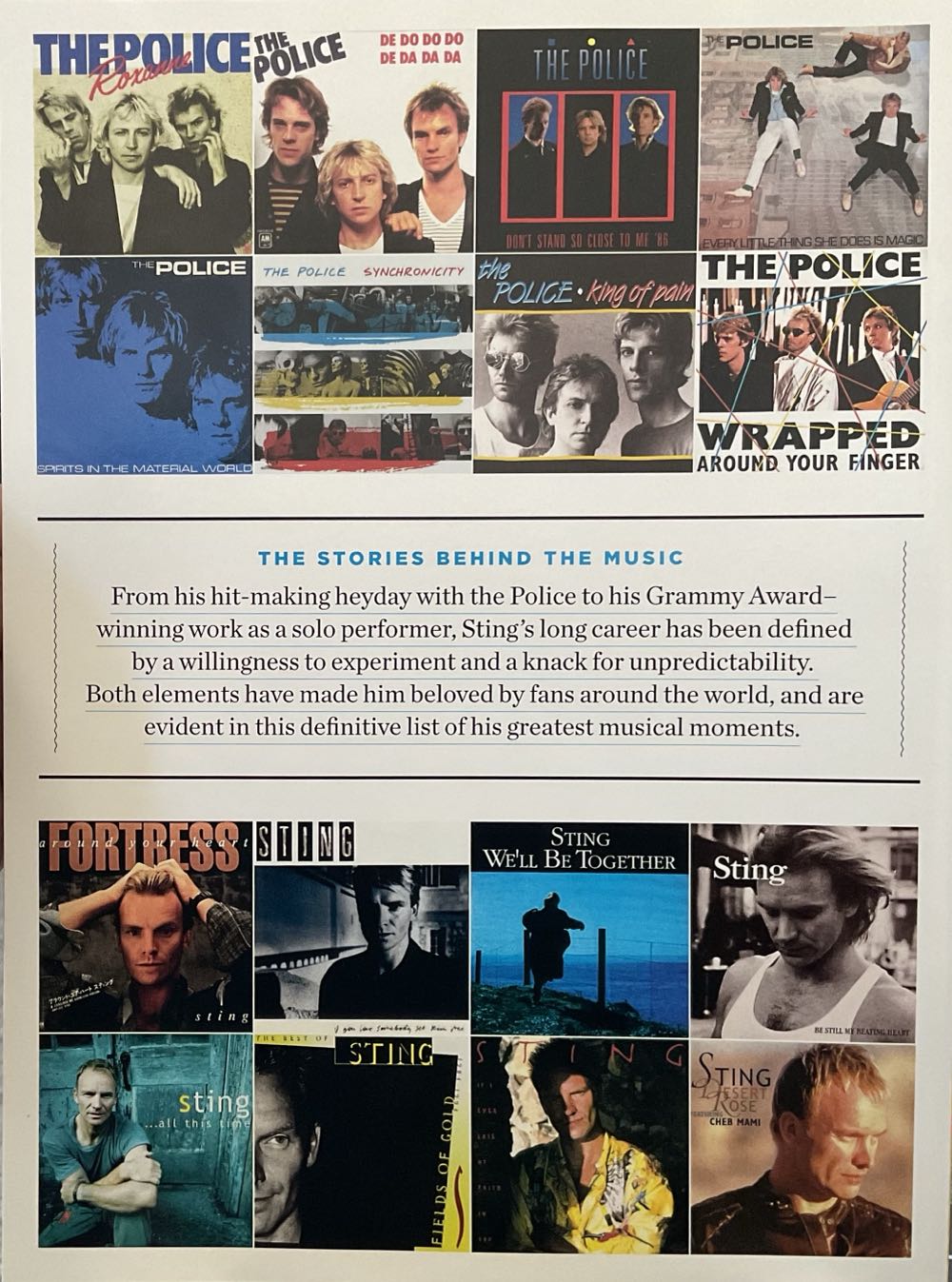 Sting - The Stories Behind His Greatest Songs  magazine collectible - Main Image 2