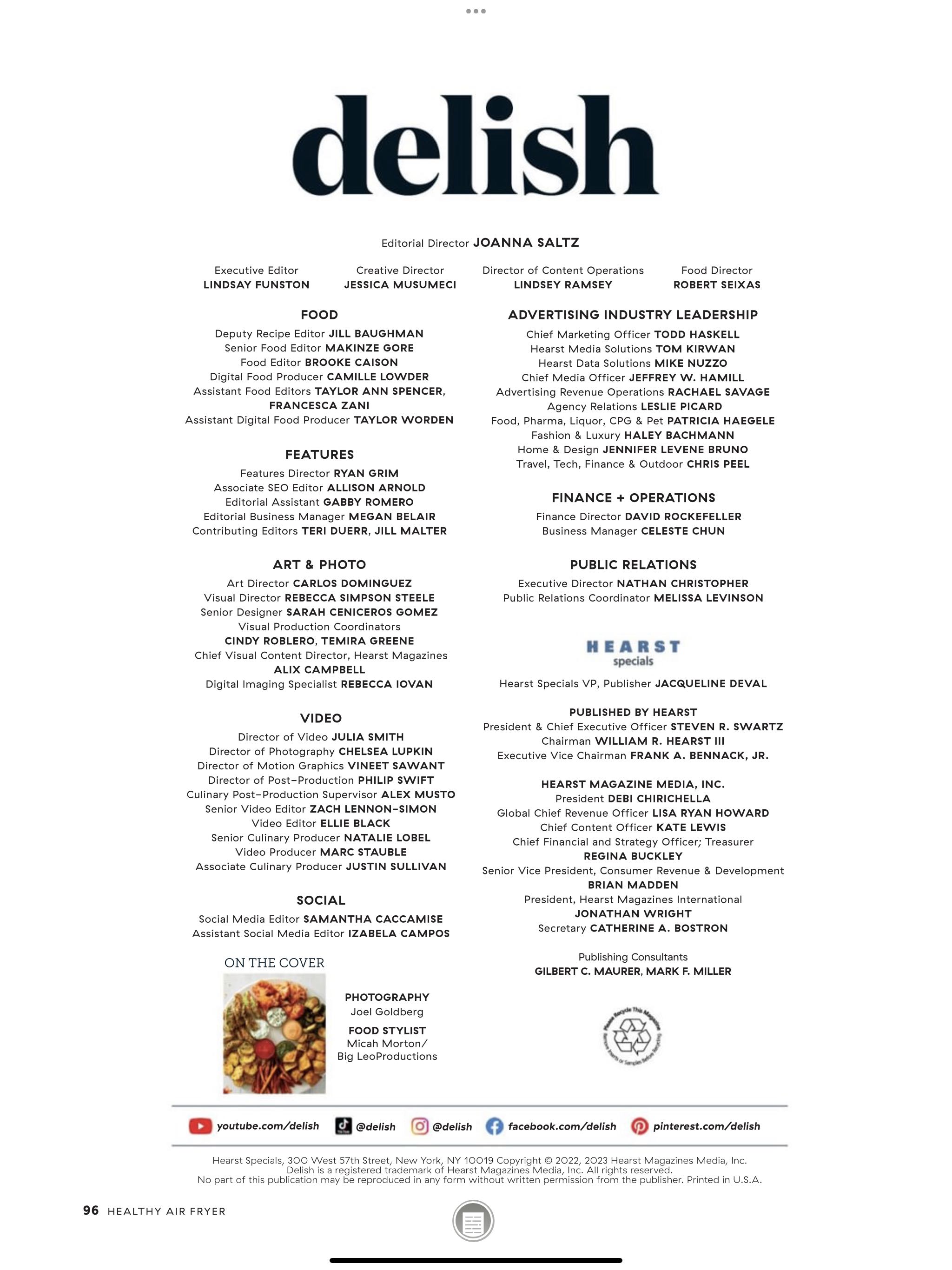 delish Easy + Healthy Air Fryer  2023 July  (July) magazine collectible - Main Image 2