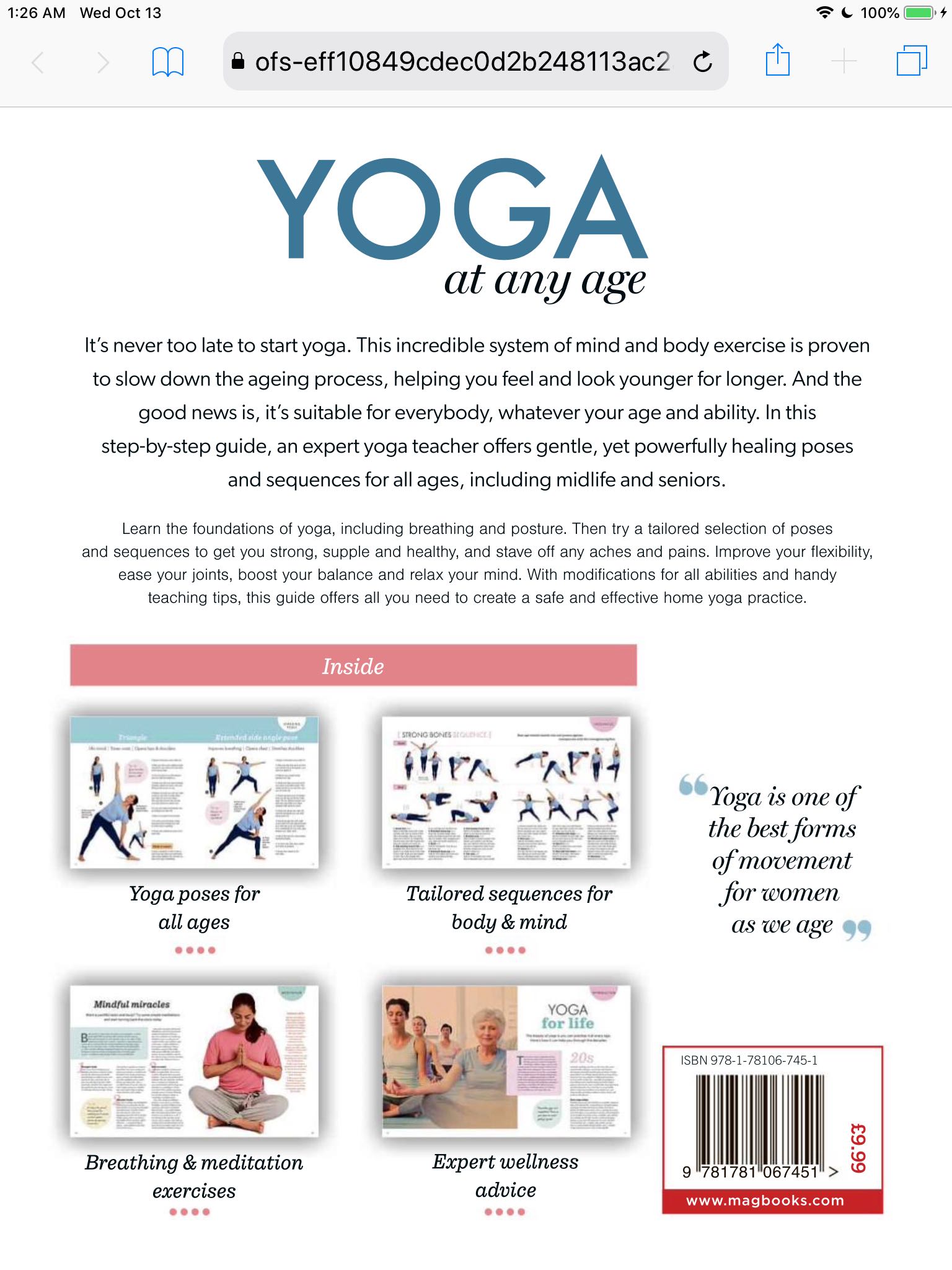 Yoga at Any Age  July 2021  (July) magazine collectible - Main Image 2