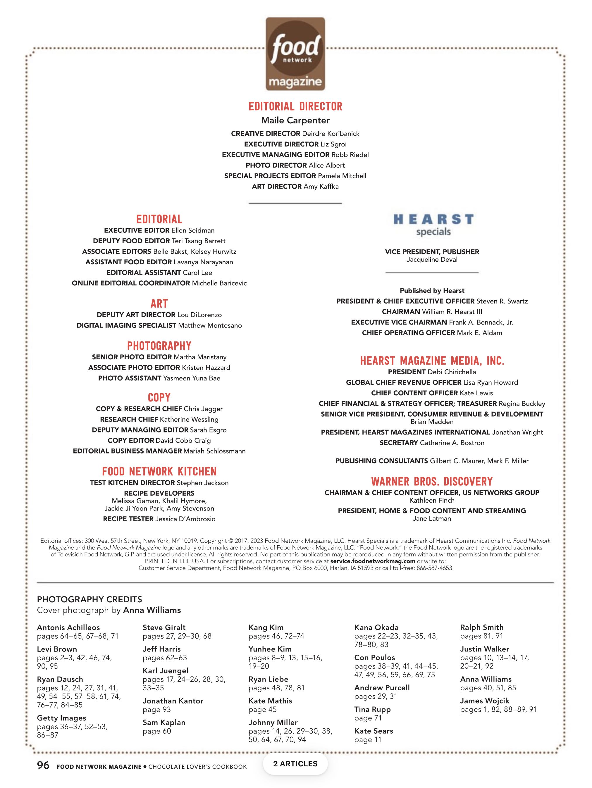 Food Network Chocolate  2023 February  (February) magazine collectible - Main Image 2