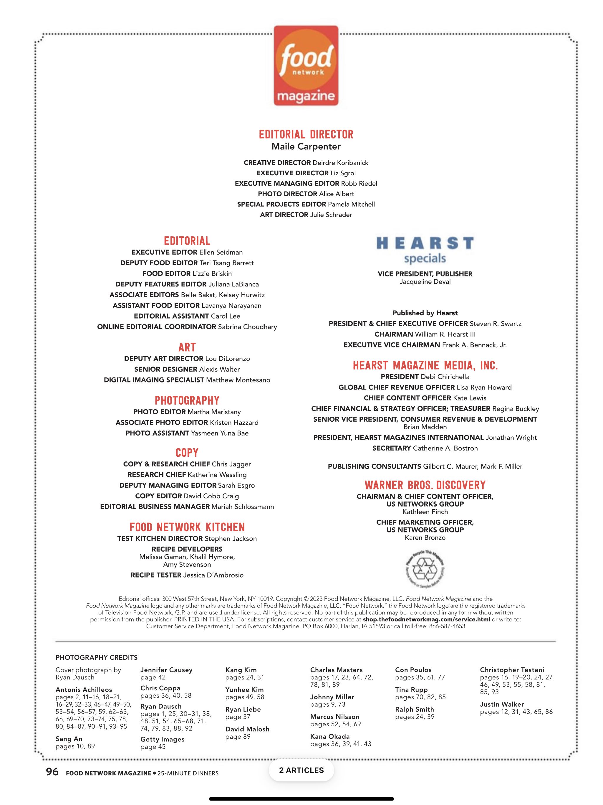 Food Network 25-Minute Meals  2023 August  (August) magazine collectible - Main Image 2