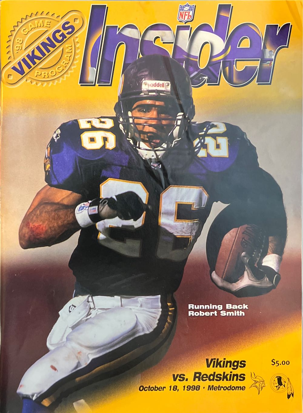 Vikings Game Program 1998 Week 7  magazine collectible - Main Image 1
