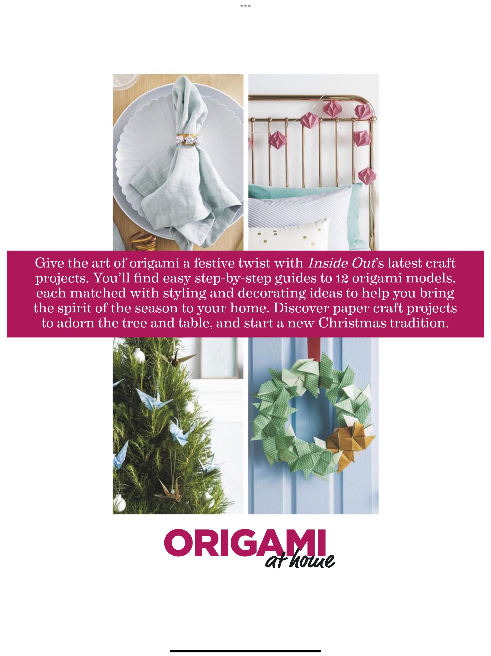 Inside Out Special Origami at Home 2016 December #2  (December) magazine collectible - Main Image 2