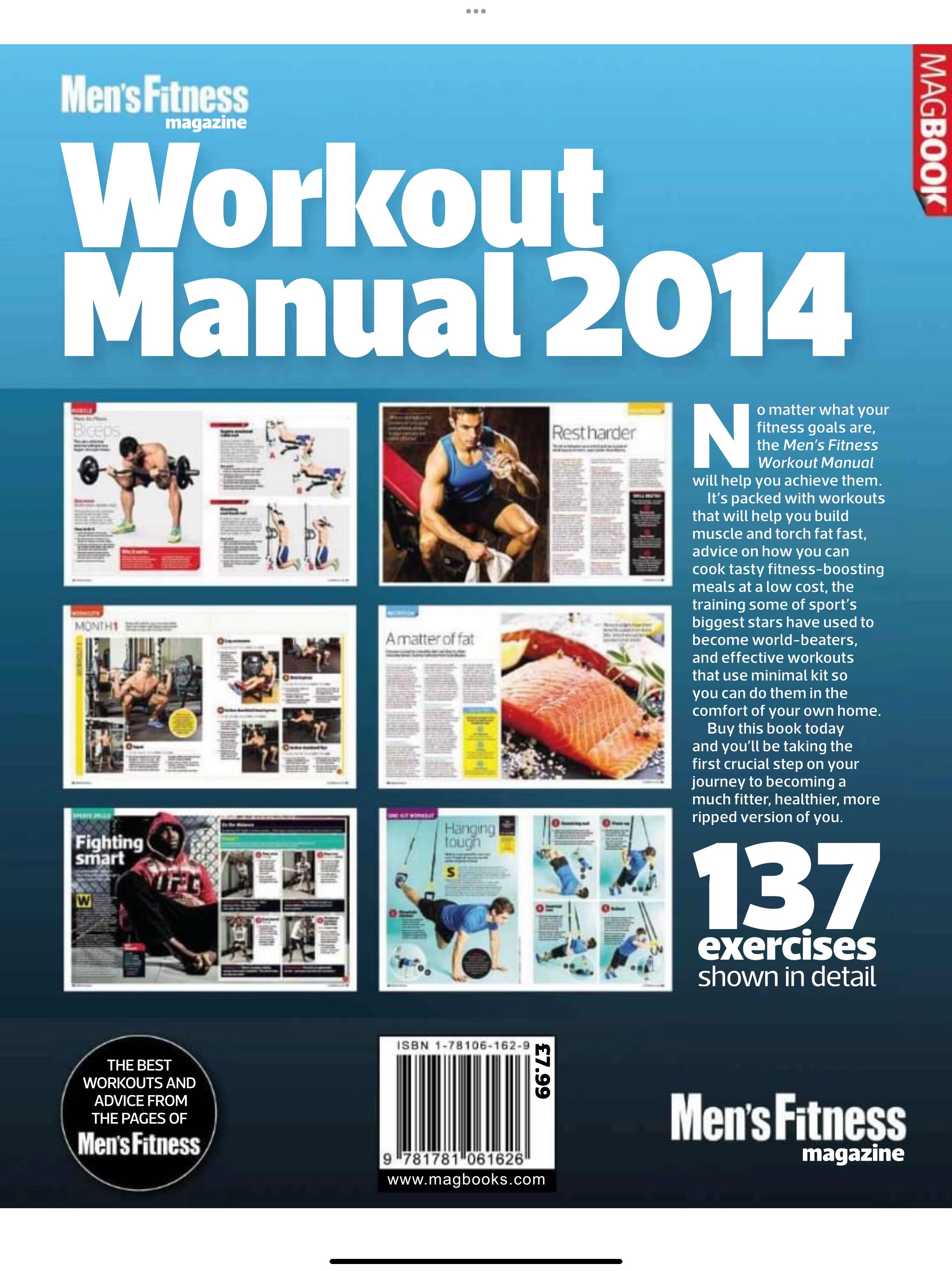 Mens Fitness Workout Manual  2014 March  (March) magazine collectible - Main Image 2