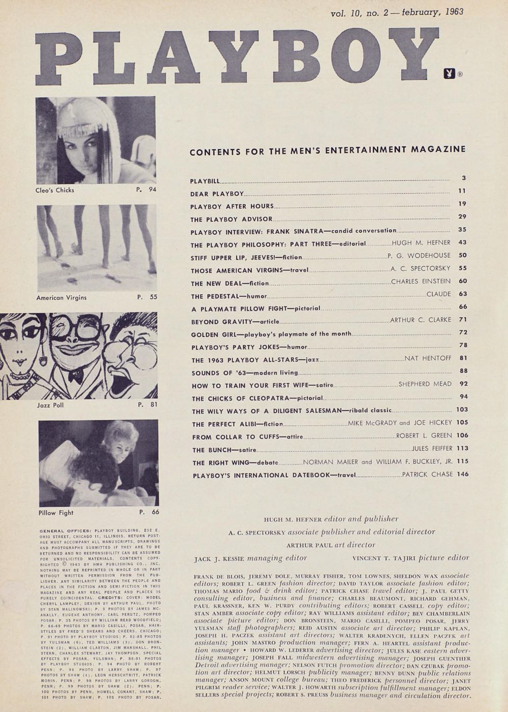 PB1002 Playboy February 1963  (February) magazine collectible - Main Image 2