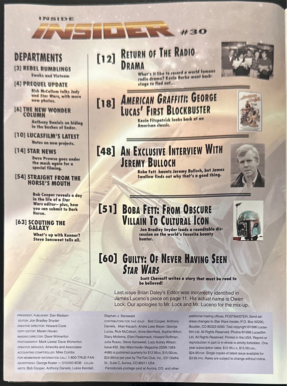 Star Wars Insider  (July) magazine collectible [Barcode 72527479609063] - Main Image 3