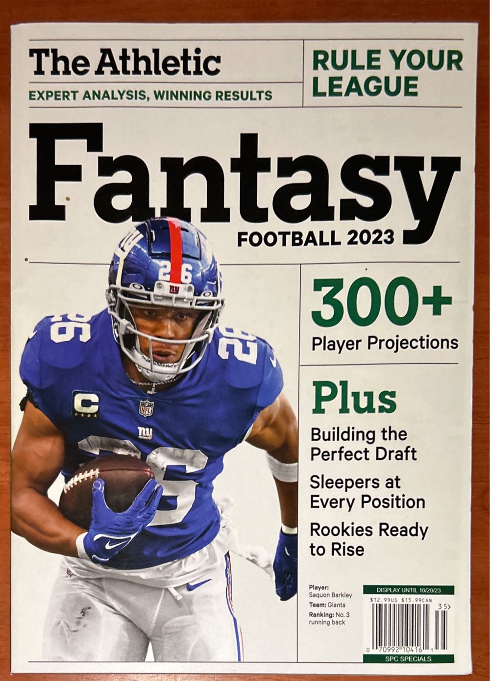 The Athletic: Sequon Barkley  (September) magazine collectible - Main Image 1