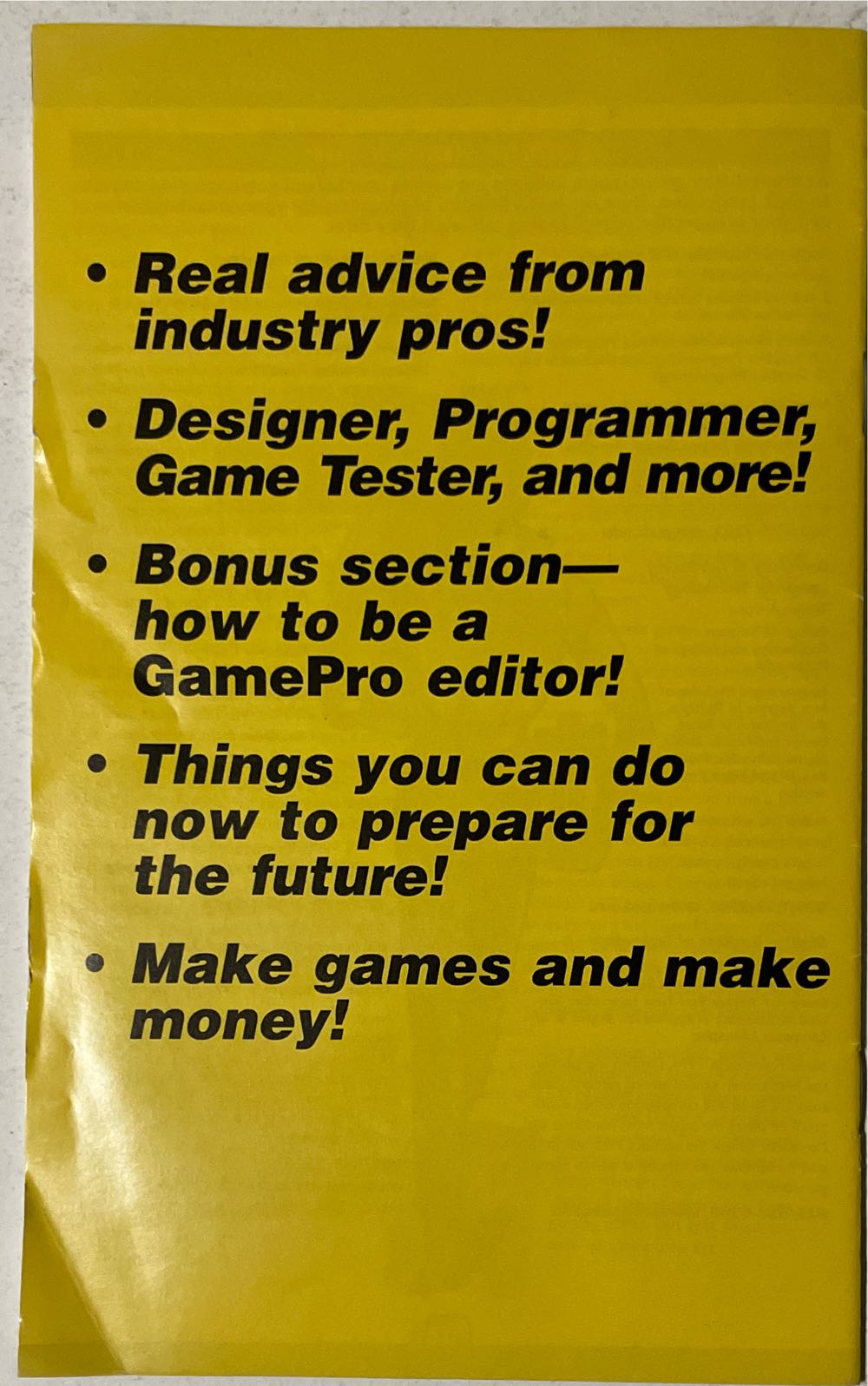 How to get a job in Video Games GamePro  magazine collectible - Main Image 2