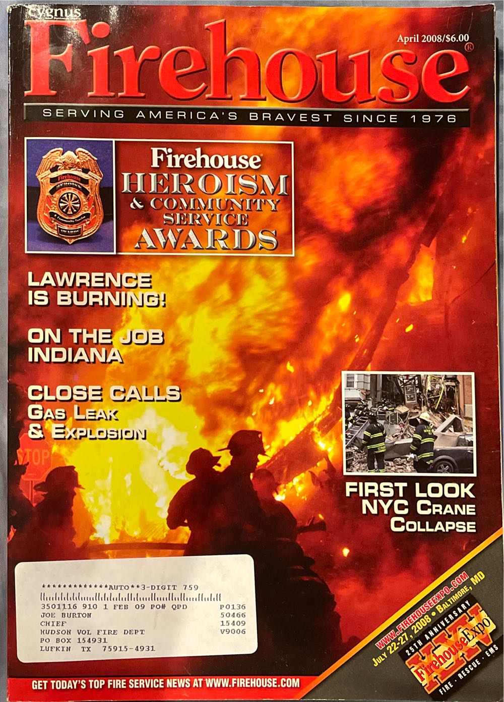 Firehouse  (April) magazine collectible - Main Image 1