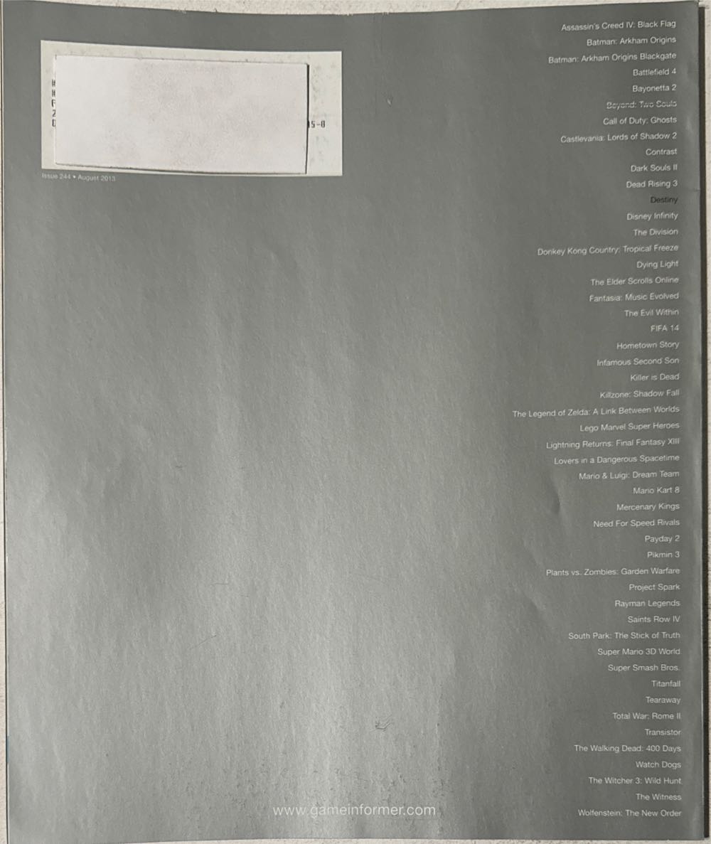 Game Informer 244 (Cover 1 of 5)  (August) magazine collectible - Main Image 2