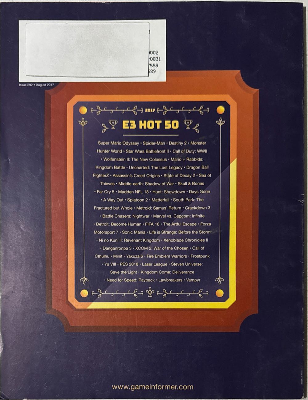 Game Informer 292  (August) magazine collectible - Main Image 2