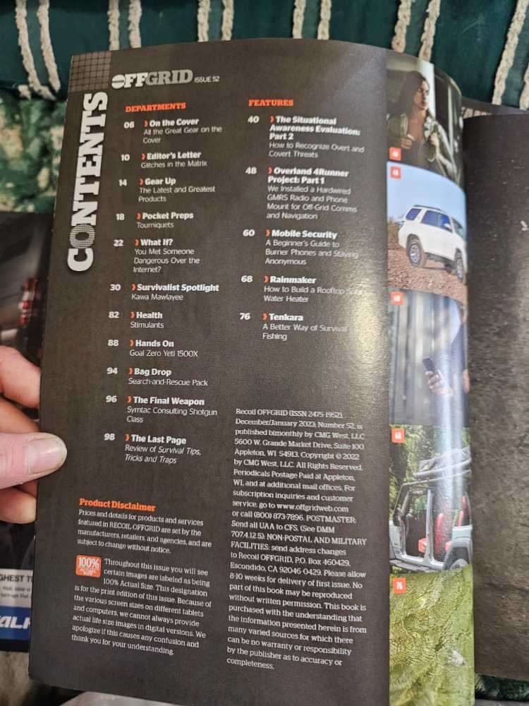 OffGrid  (November) magazine collectible [Barcode 07336140383412] - Main Image 2