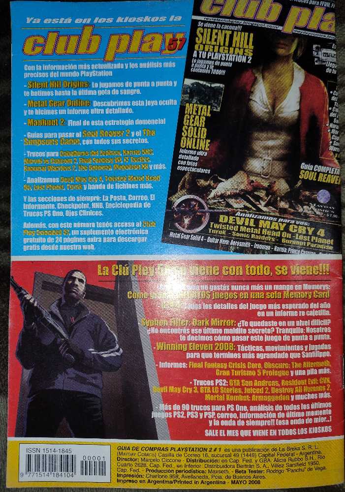 Club Play Año 1 # 1 Guía de Compras Playstation 2  (mayo) magazine collectible - Main Image 2