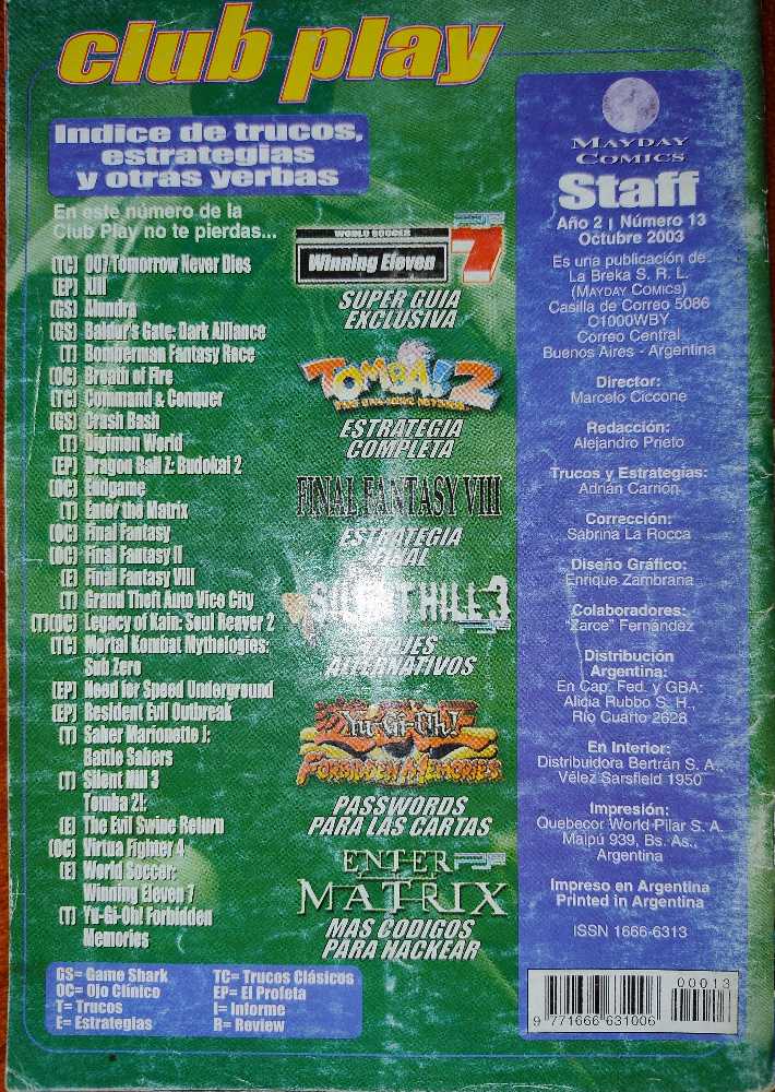 Club Play Año 1 # 13  (octubre) magazine collectible - Main Image 4