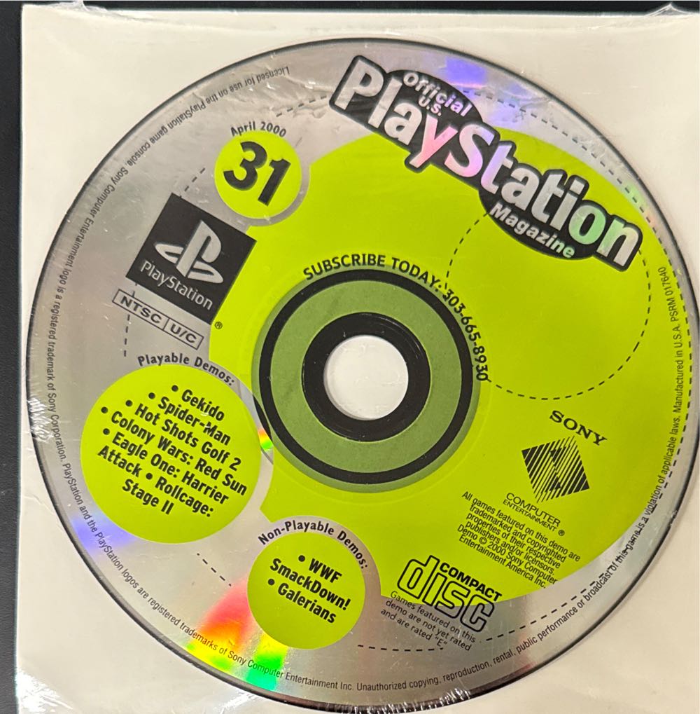 Official U.S. PlayStation Magazine 31  (April) magazine collectible [Barcode 01402406968404] - Main Image 3