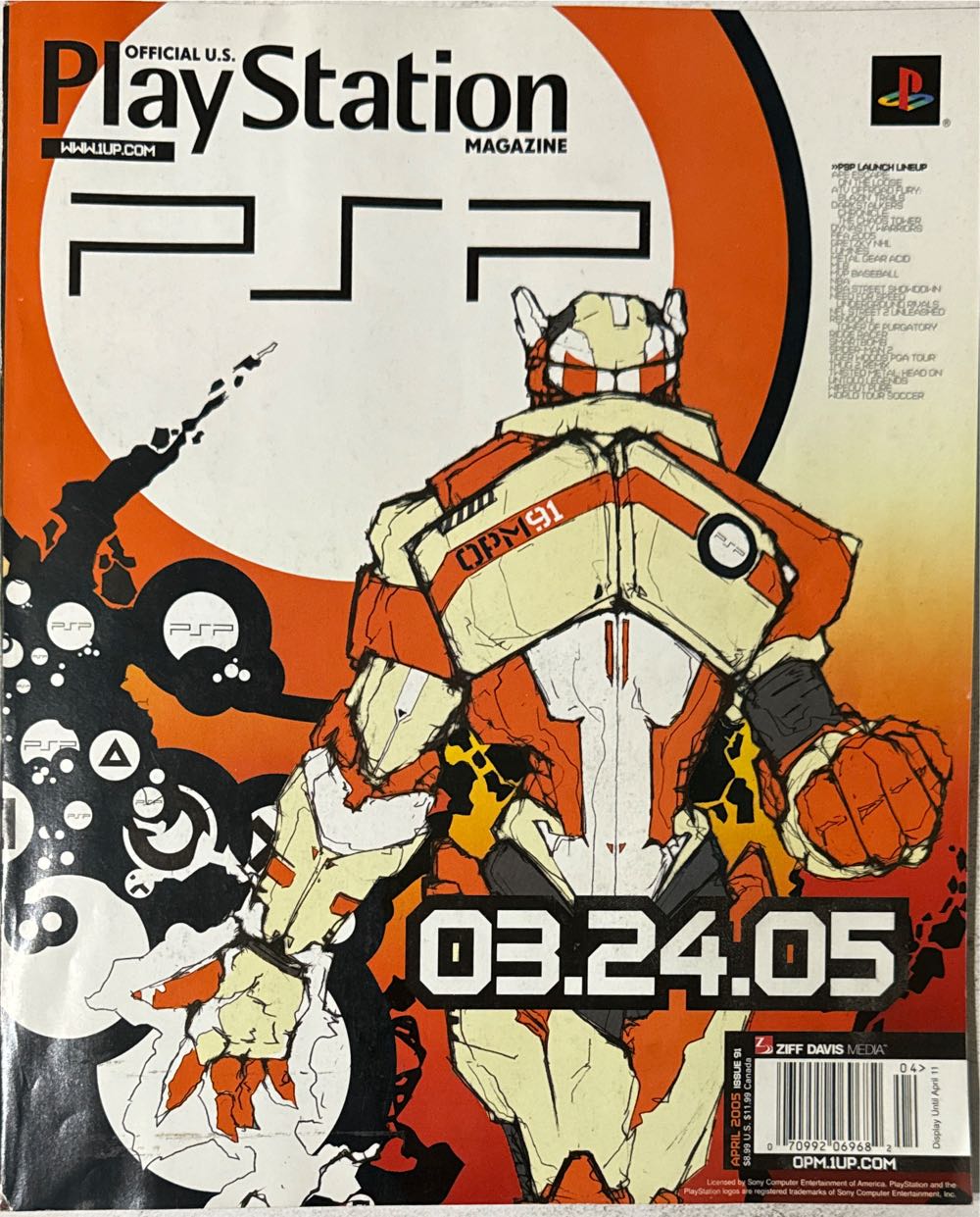 Official U.S. PlayStation Magazine 91 W/Demo  (April) magazine collectible [Barcode 070992069682] - Main Image 1