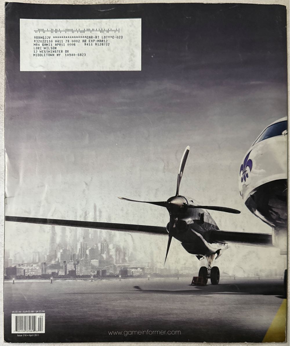 Game Informer 216 (Cover 2 Of 2)  (April) magazine collectible - Main Image 2