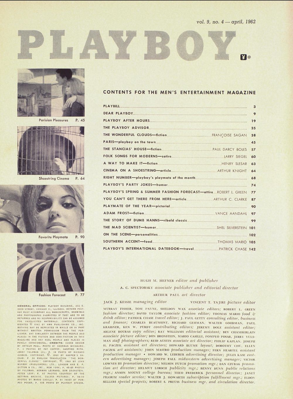 PB0904 Playboy April 1962  (April) magazine collectible - Main Image 2