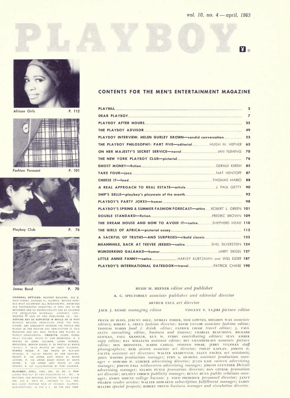 Playboy: April 1963  (April) magazine collectible - Main Image 2