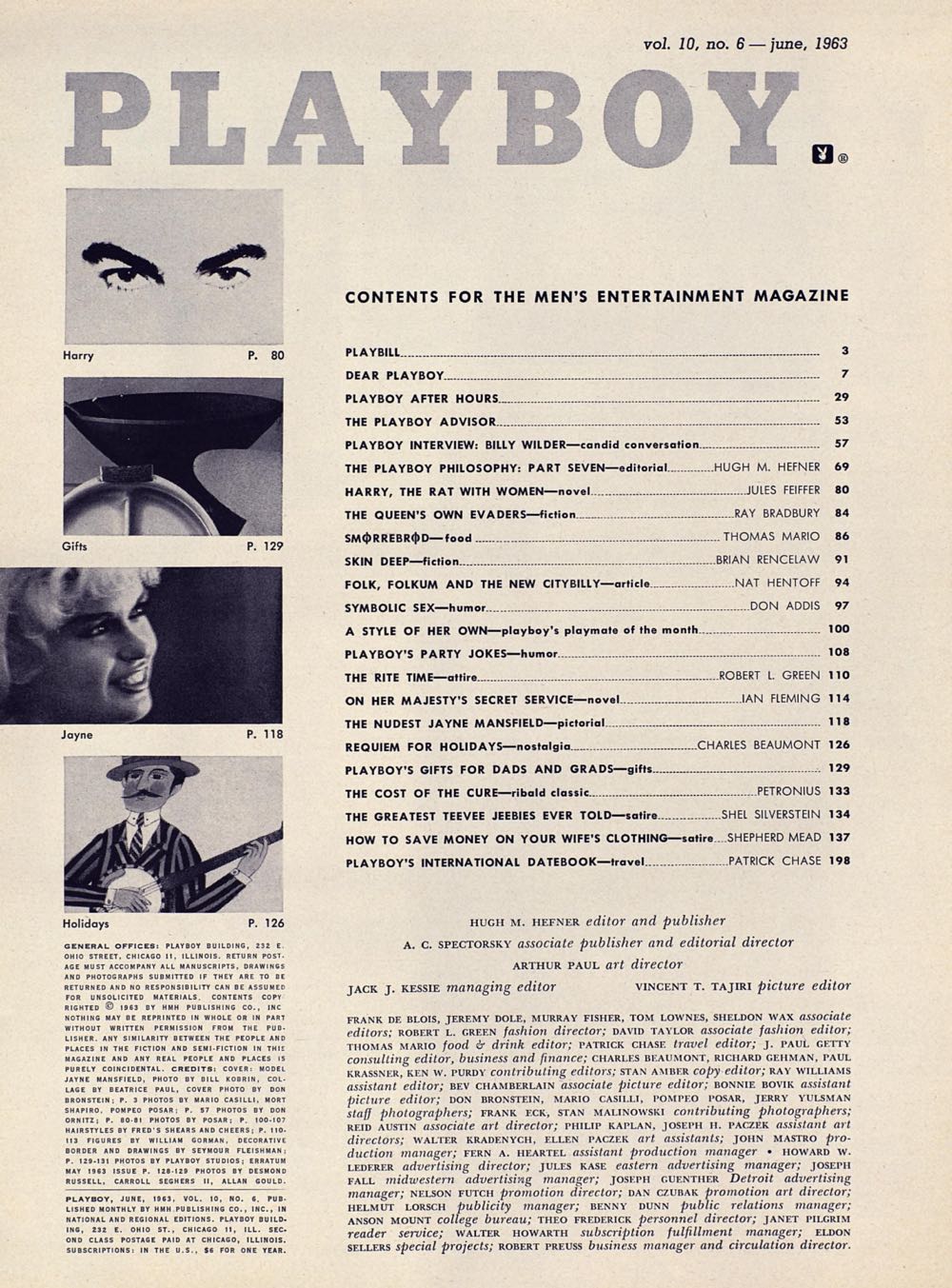 Playboy: June 1963  (June) magazine collectible - Main Image 2