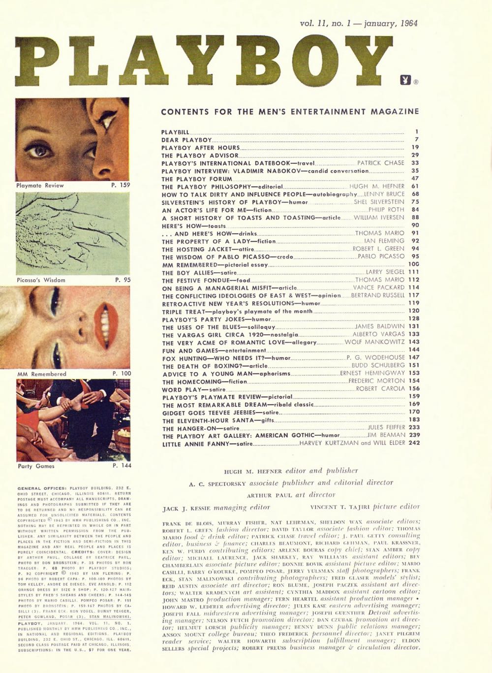 Playboy: January 1964  (January) magazine collectible - Main Image 2