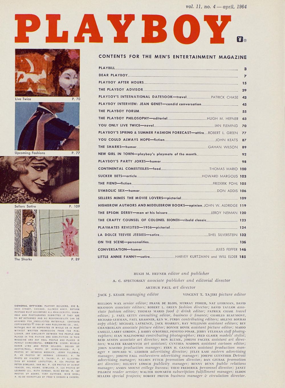 Playboy: April 1964  (April) magazine collectible - Main Image 2