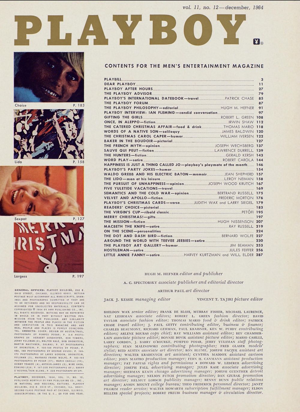 PB1112 Playboy December 1964  (December) magazine collectible - Main Image 2